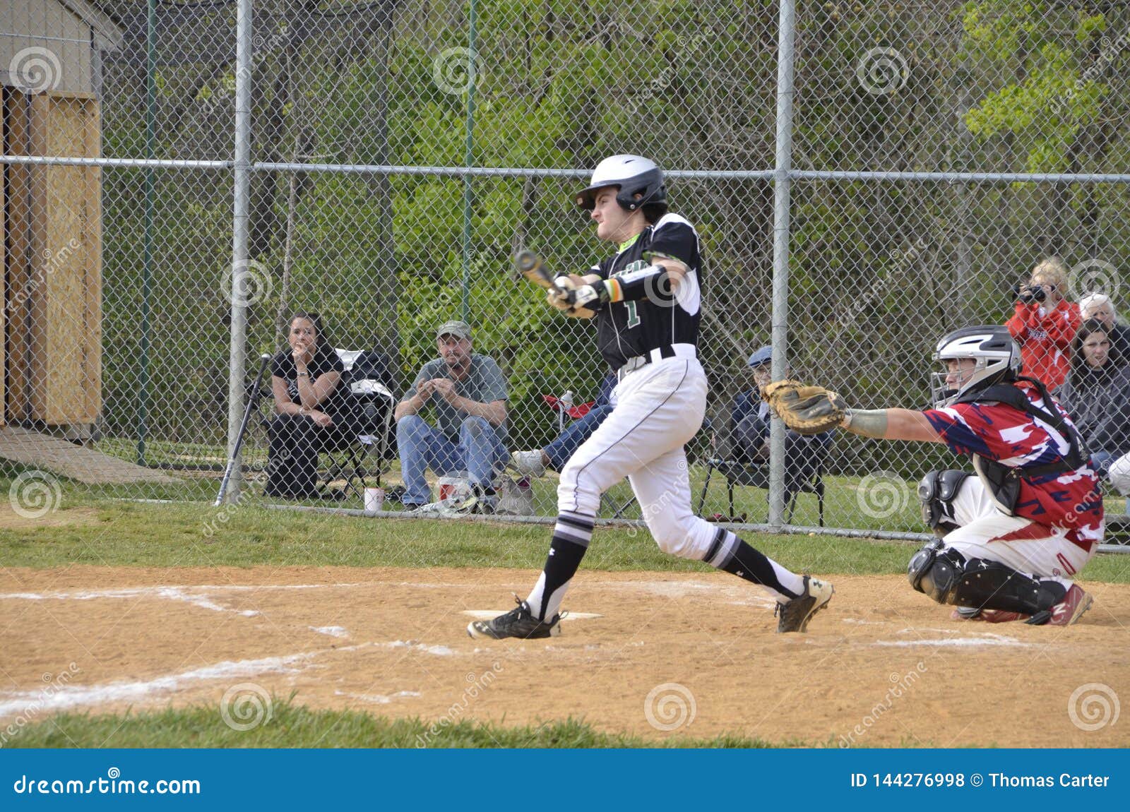 Batter in a High School Baseball Game Editorial Stock Photo Image of