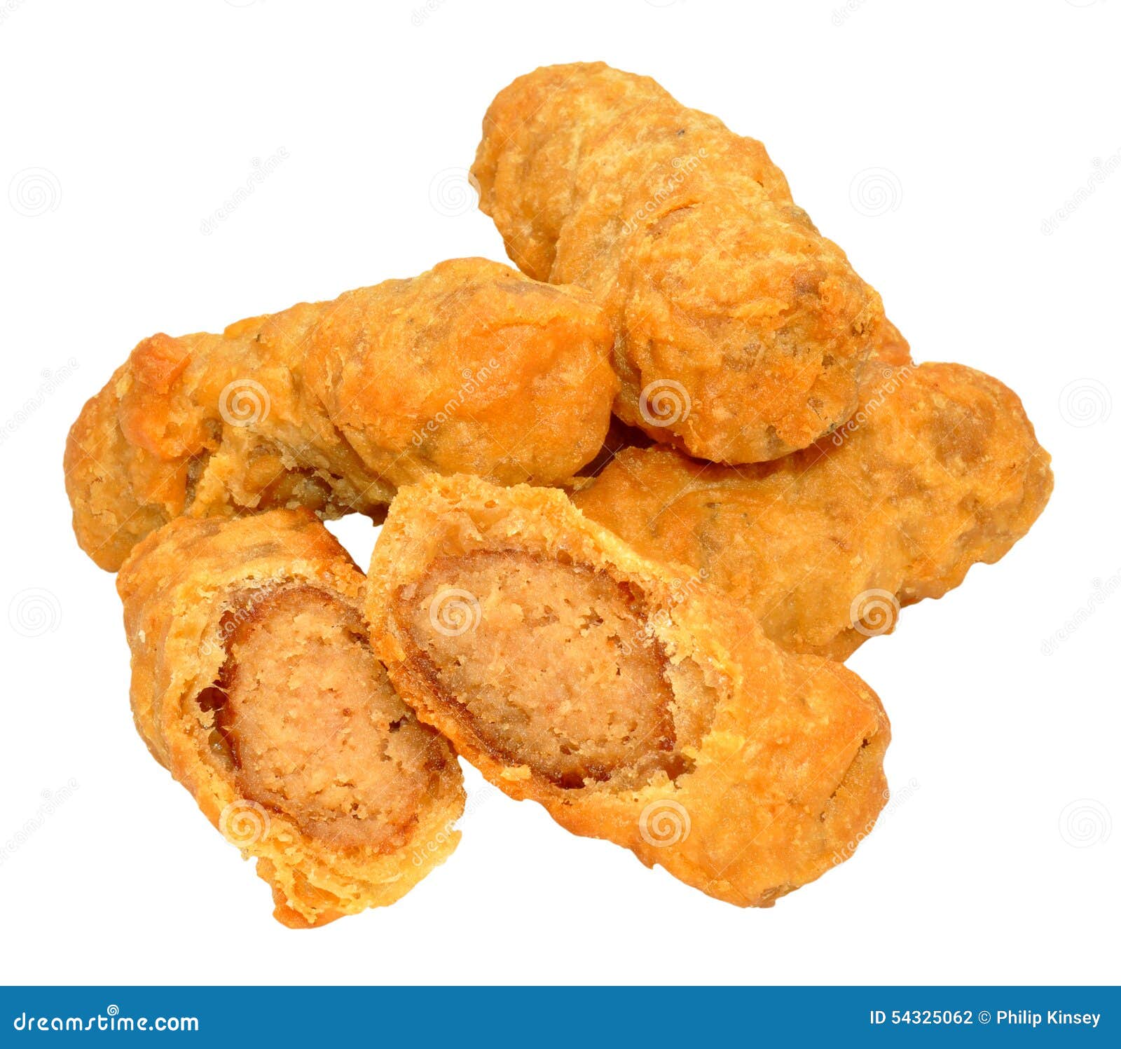 Battered Sausages stock photo. Image of cooking, pork 54325062