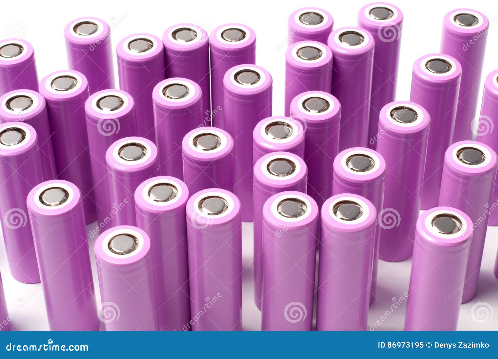 Batterie Di Dimensione Dello Ione 18650 Del Litio Immagine Stock