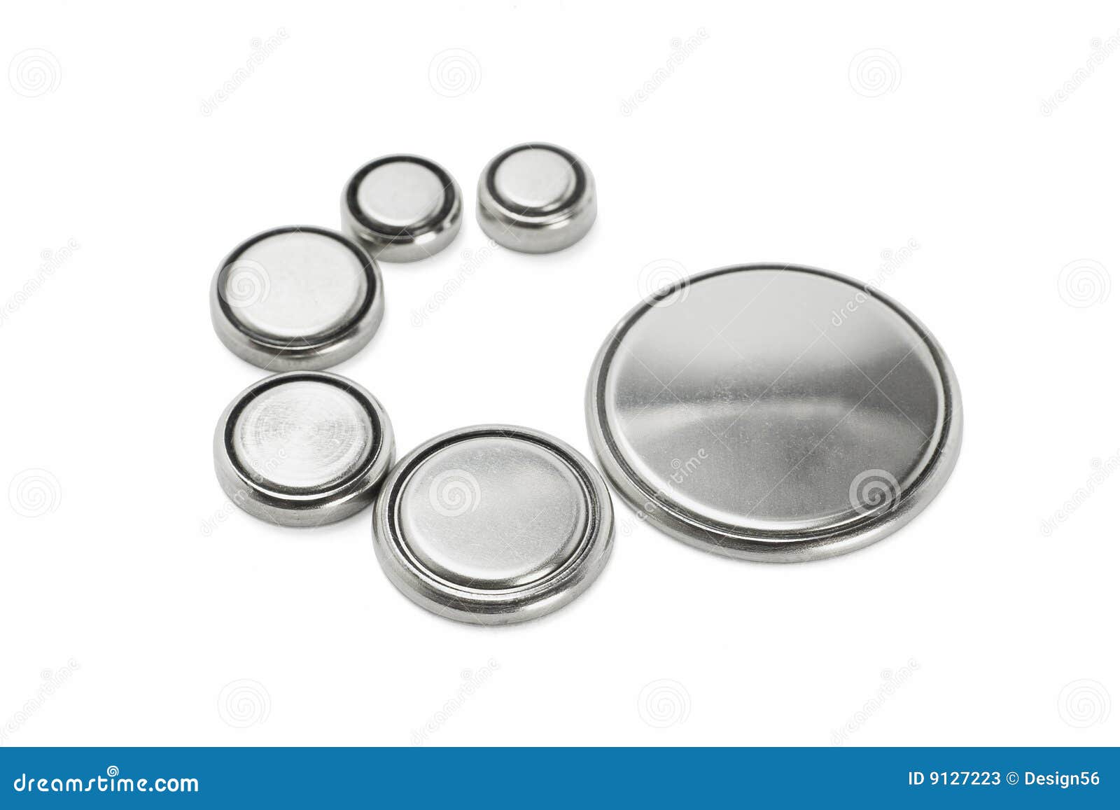 Batterie Di Litio Di Vari Formati Immagine Stock Immagine di bianco