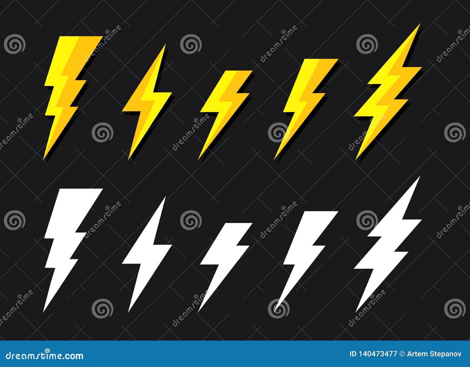 Battery Charger, Lightning Bolt or Thunderbolt Symbol Stock Vector -  Illustration of light, collection: 140473477