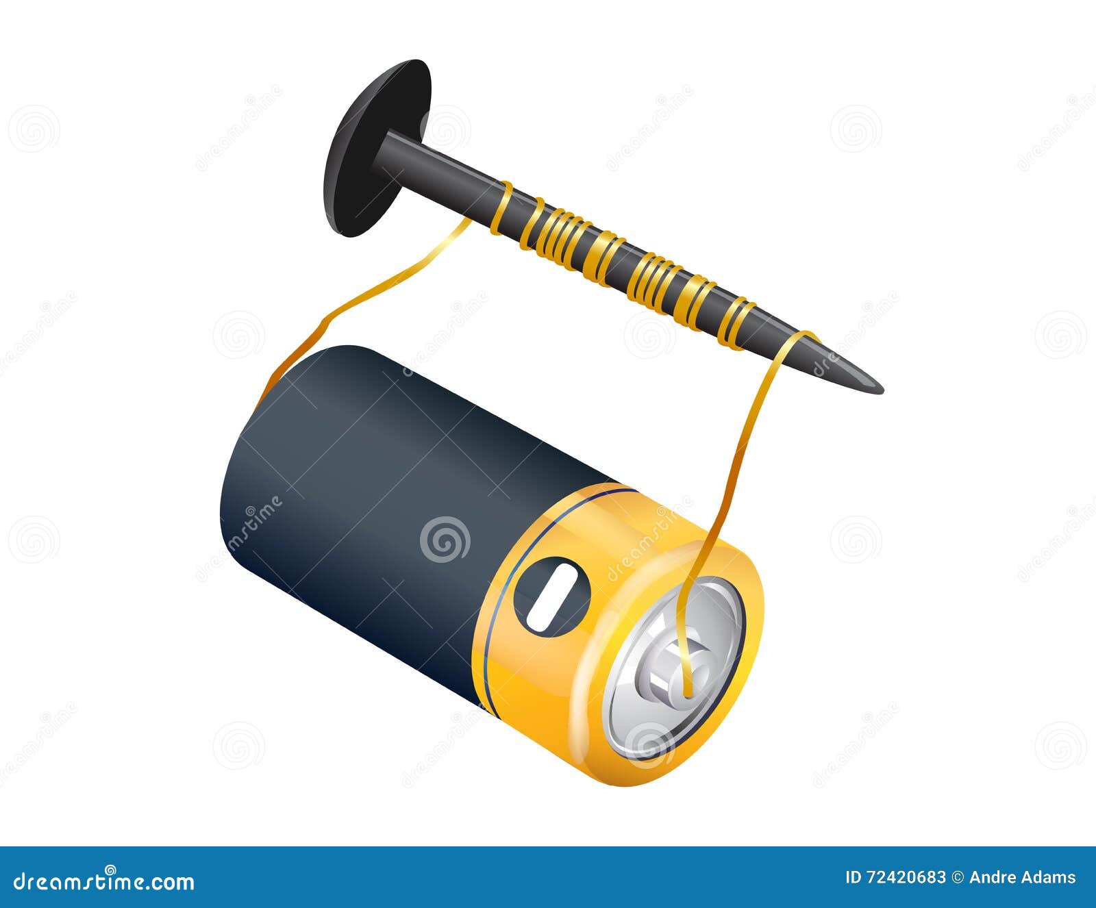 Battery stock illustration. Illustration of tack 72420683
