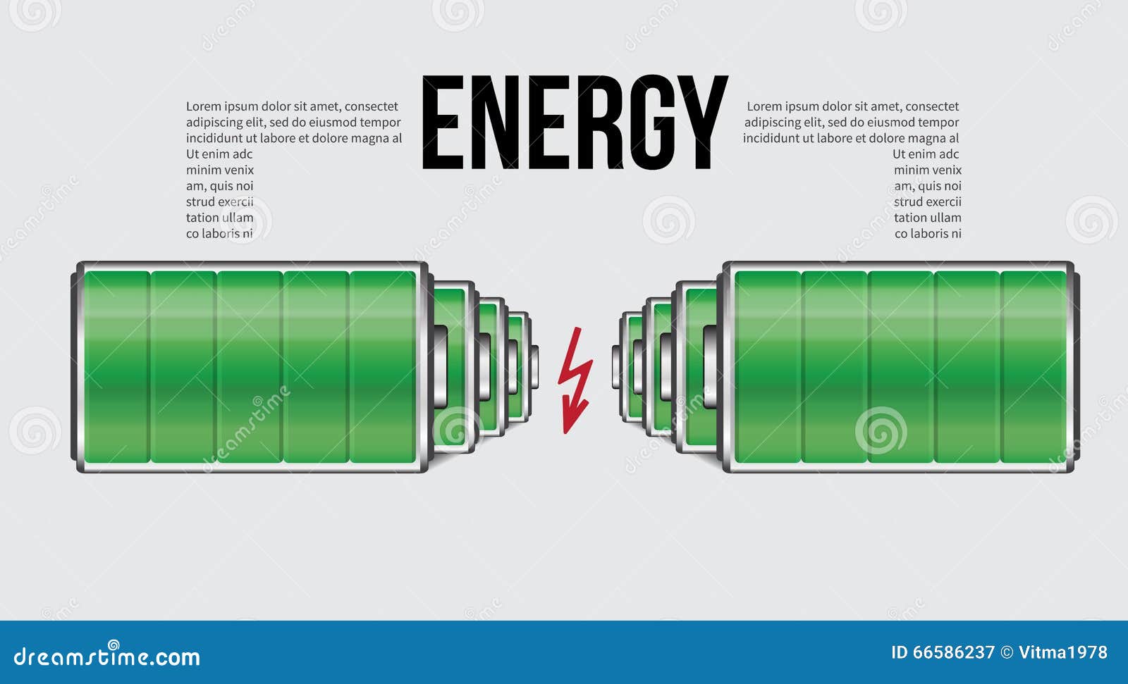 Battery Element Infographic Template  Design Concept For