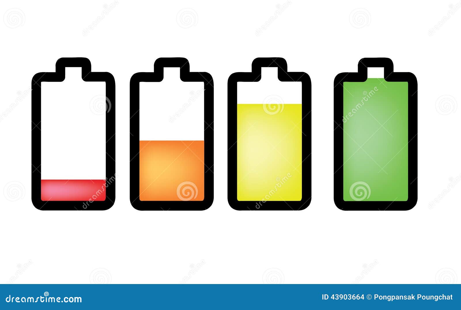 Battery Energy Indicator Icons Stock Vector Illustration of design