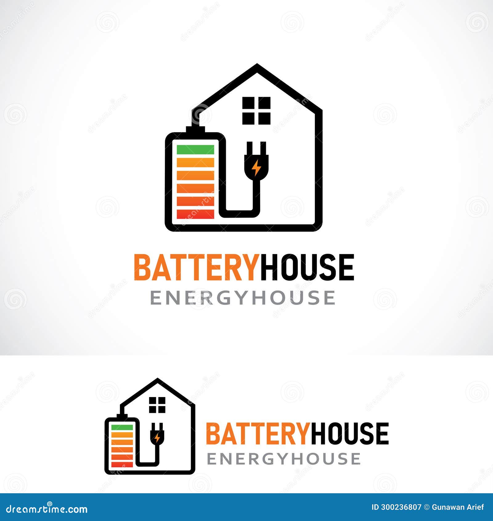 Battery House Logo Design Template Stock Illustration Illustration of charger, portable 300236807