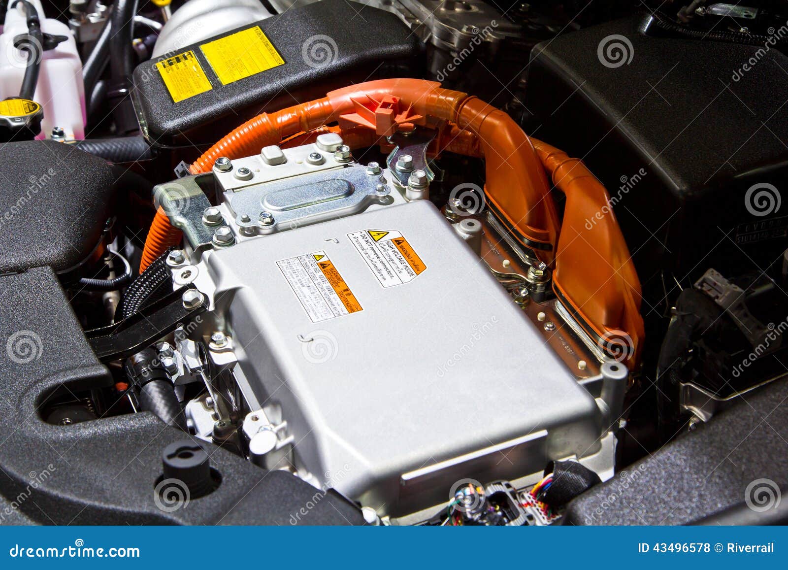 Battery and hybrid engine stock photo. Image of actuators 43496578