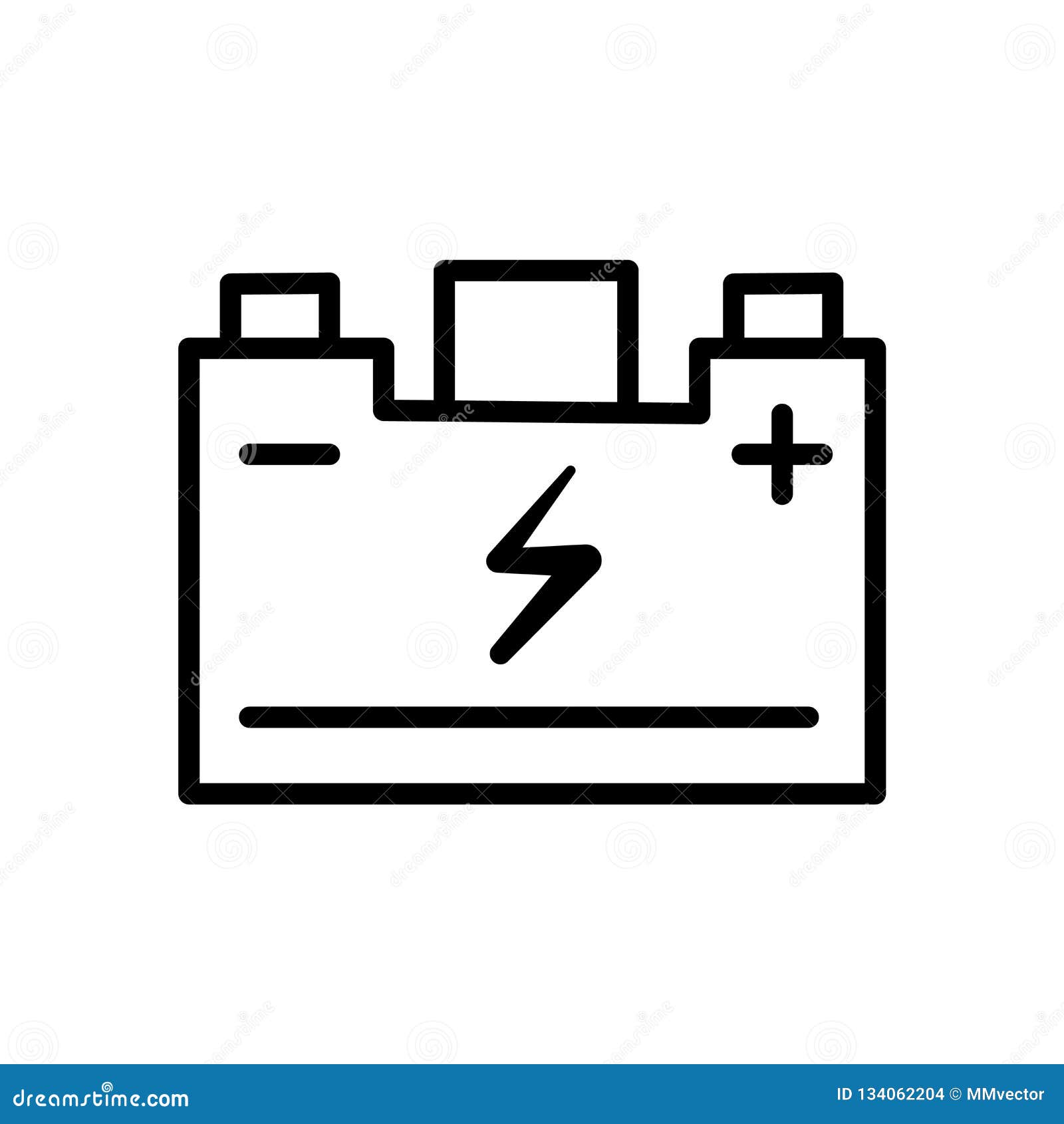 Battery Icon Vector Isolated on White Background, Battery Sign , Linear