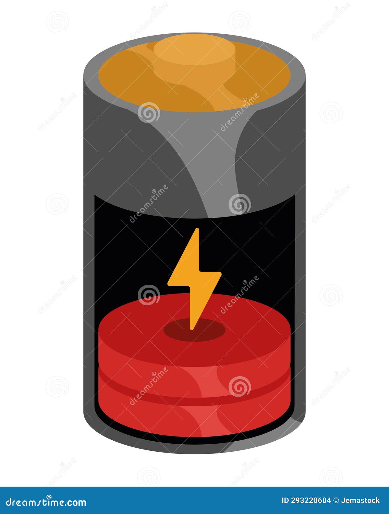 Battery low charge stock illustration. Illustration of battery 293220604