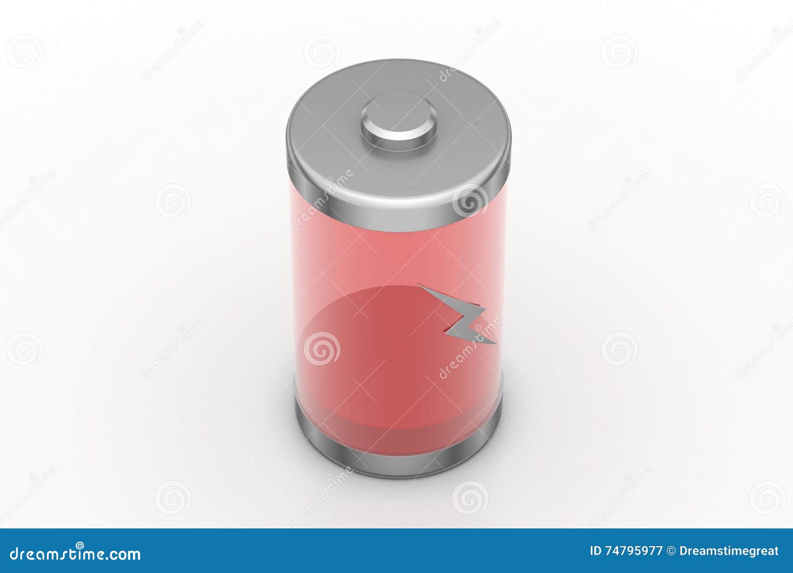 Battery with low charge stock illustration. Illustration of energy