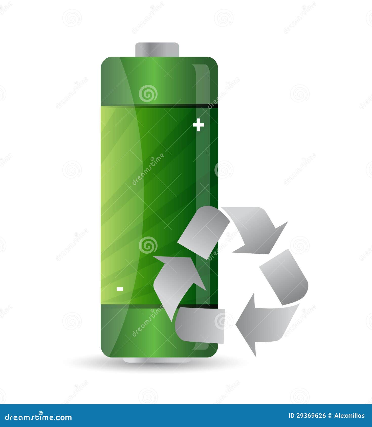 Battery with recycle sign stock illustration. Illustration of charger
