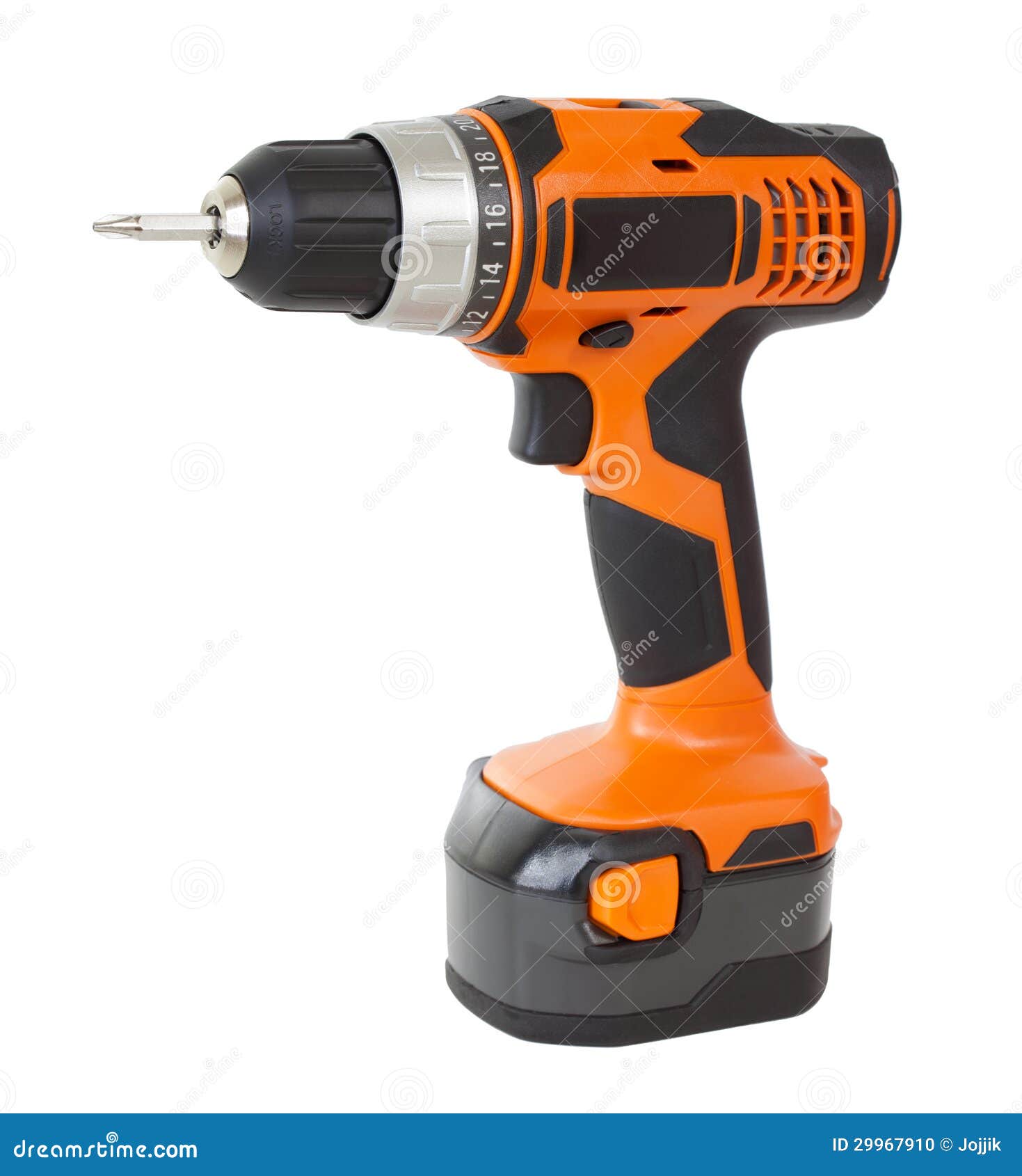 Battery screwdriver stock photo. Image of orange, drilling - 29967910