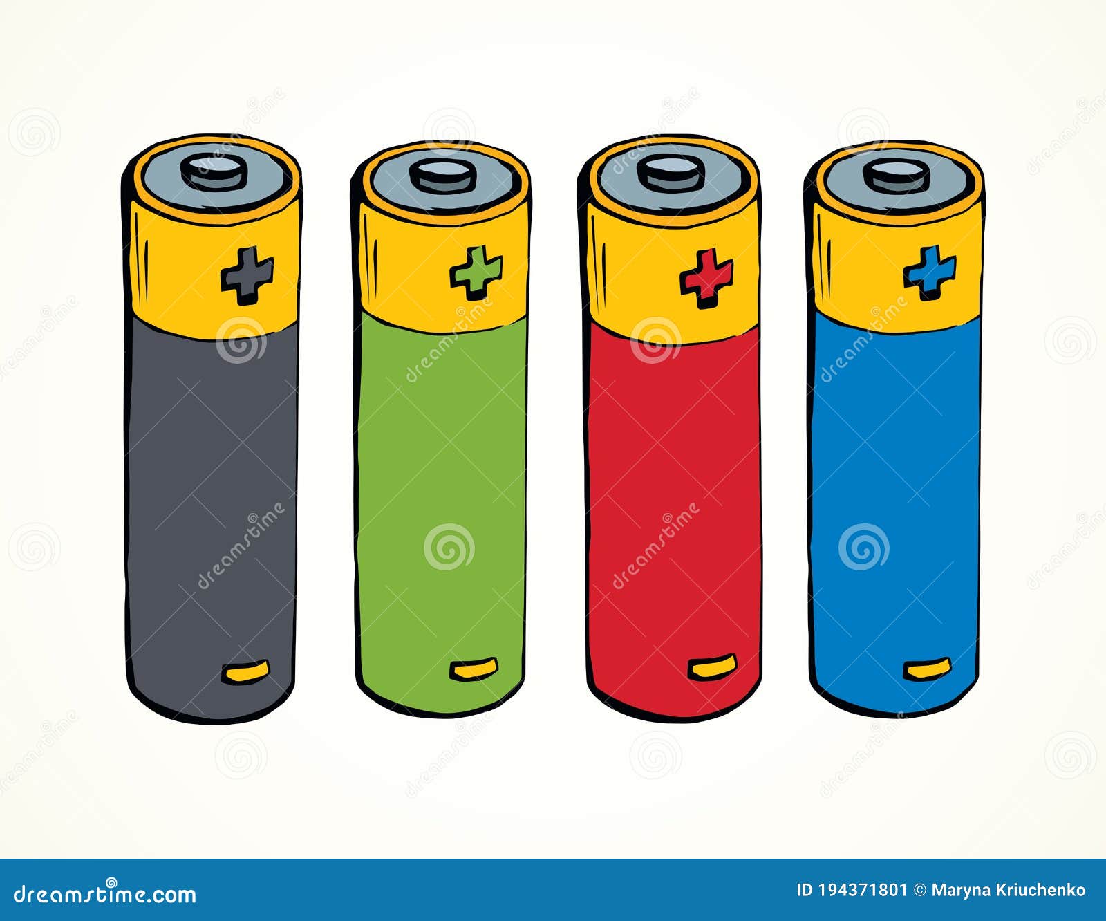 Battery. Vector drawing stock vector. Illustration of load - 194371801