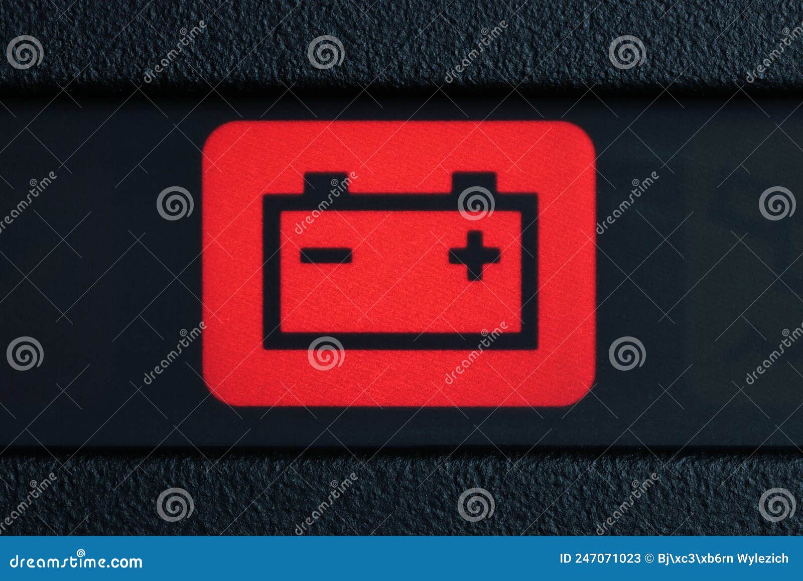 Battery Warning Light Stock Image Image Of Dashboard 247071023