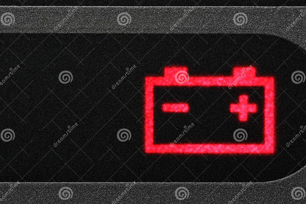 Battery warning light stock photo. Image of dashboard 83351688