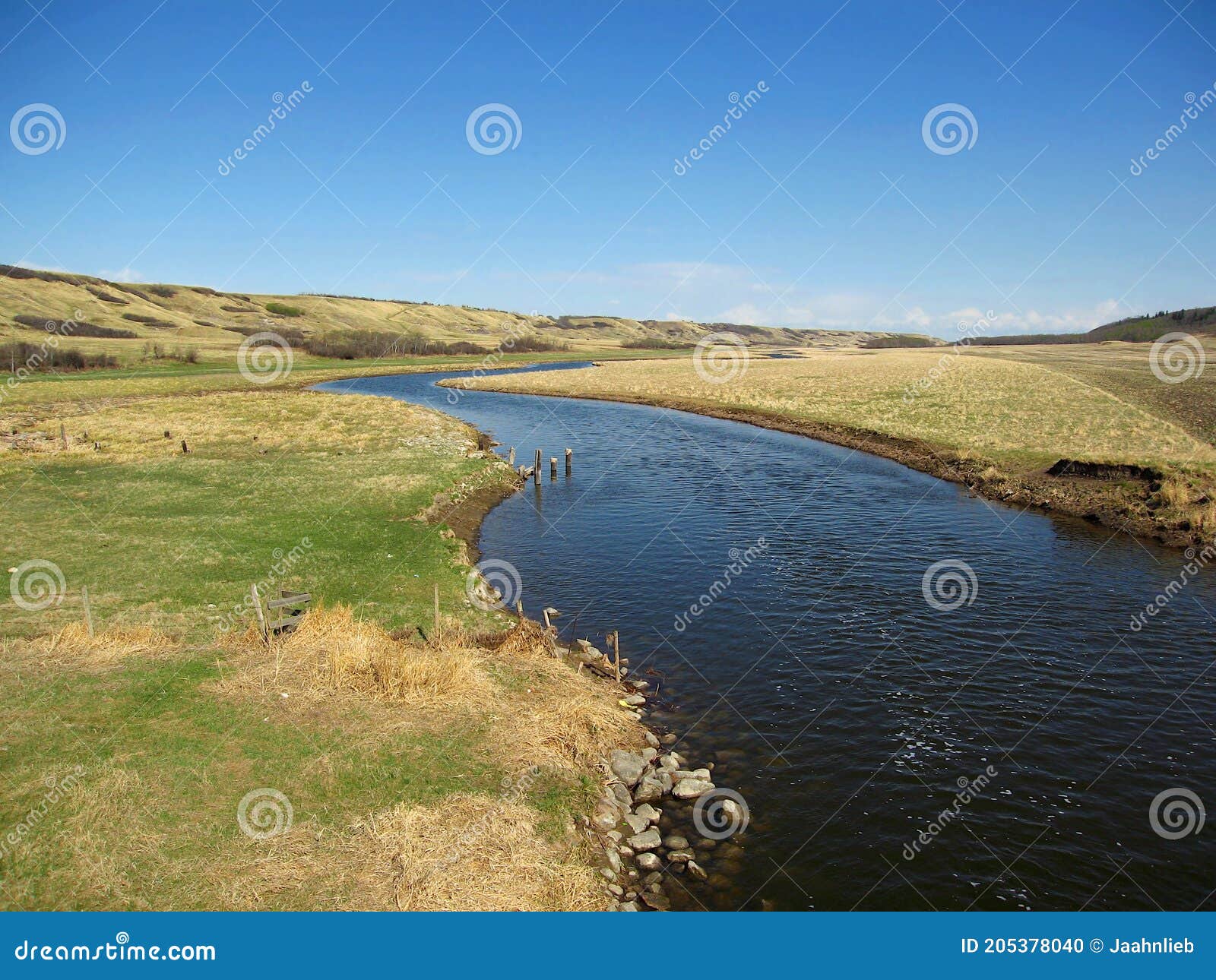 Battle River Flows Through Glacial Meltwater Channel In The Prairies