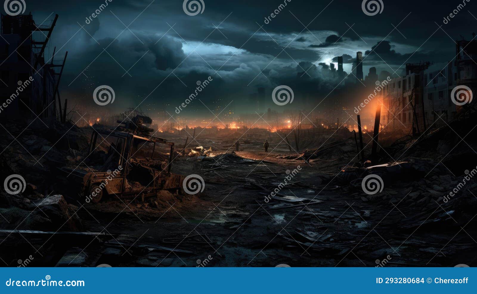 Battlefield, Night Battle stock photo. Image of battlefield - 293280684