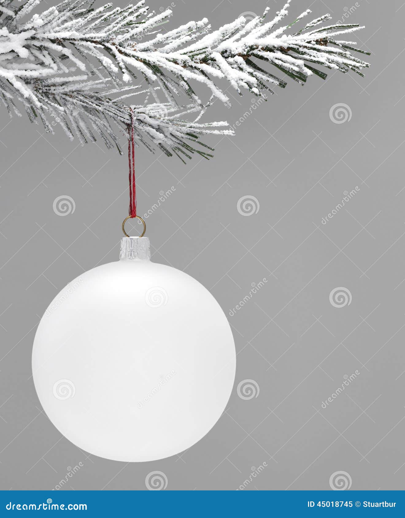 Bauble and Christmas tree stock image. Image of grey 45018745