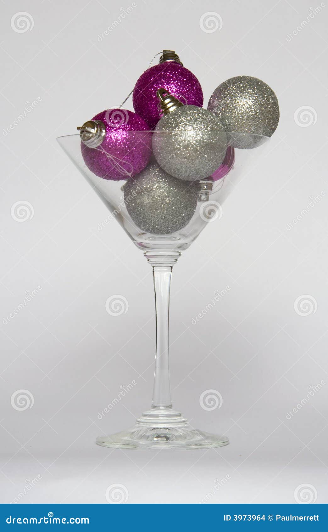 Baubles in a Cocktail Glass Stock Photo Image of drink, cocktail 3973964