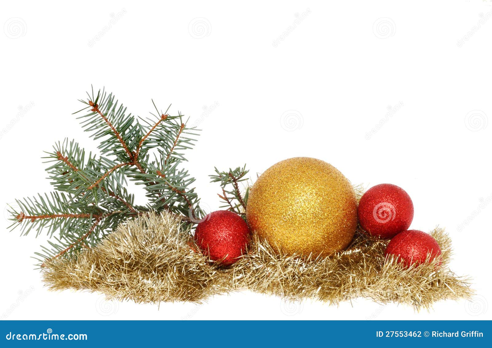 Baubles and tinsel stock photo. Image of glitter, bauble 27553462