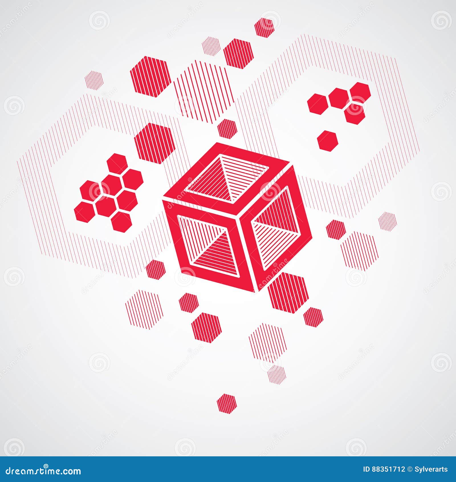 bauhaus retro wallpaper, art  red background made using gr