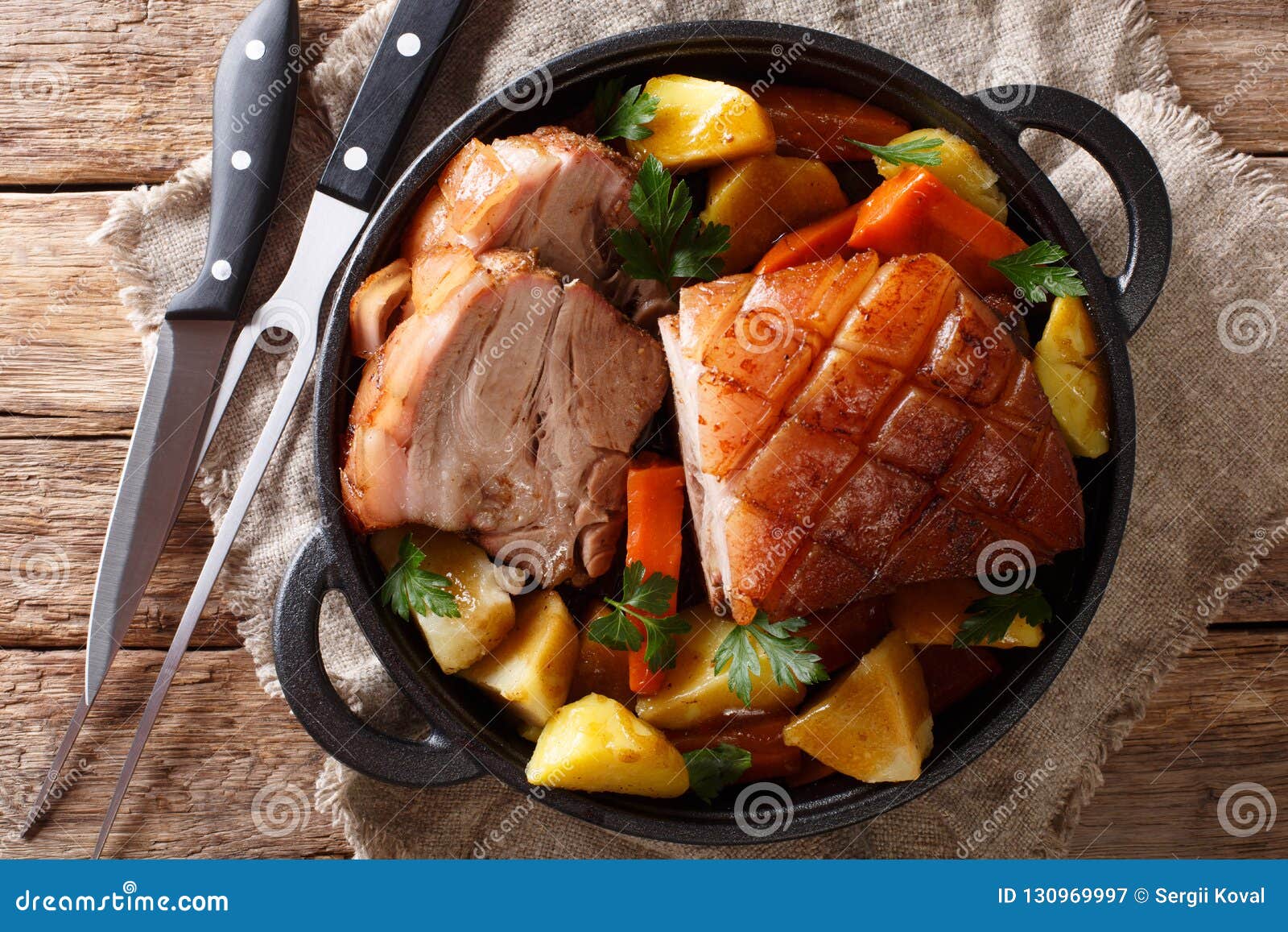 Bavarian Beer Roasted Pork, Also Known As Bayerischer Schweinebraten ...