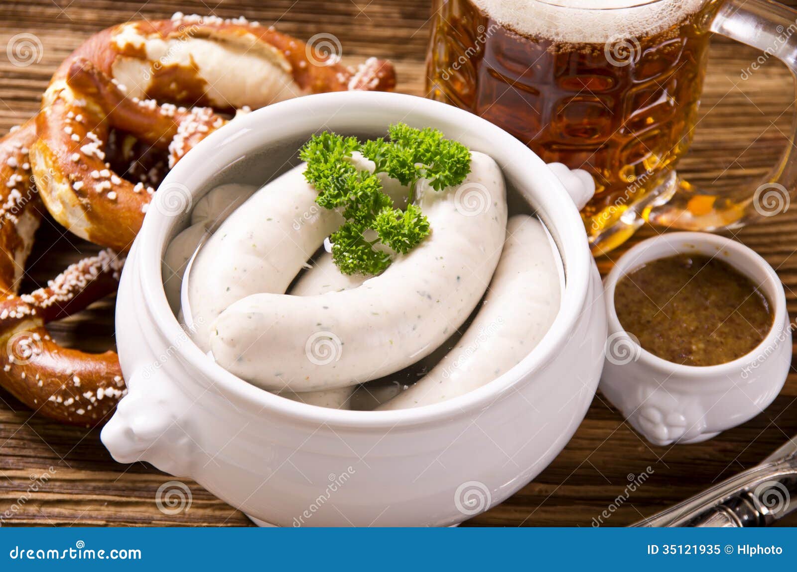 Bavarian Breakfast with White Sausage Stock Image Image of party, kitchen 35121935