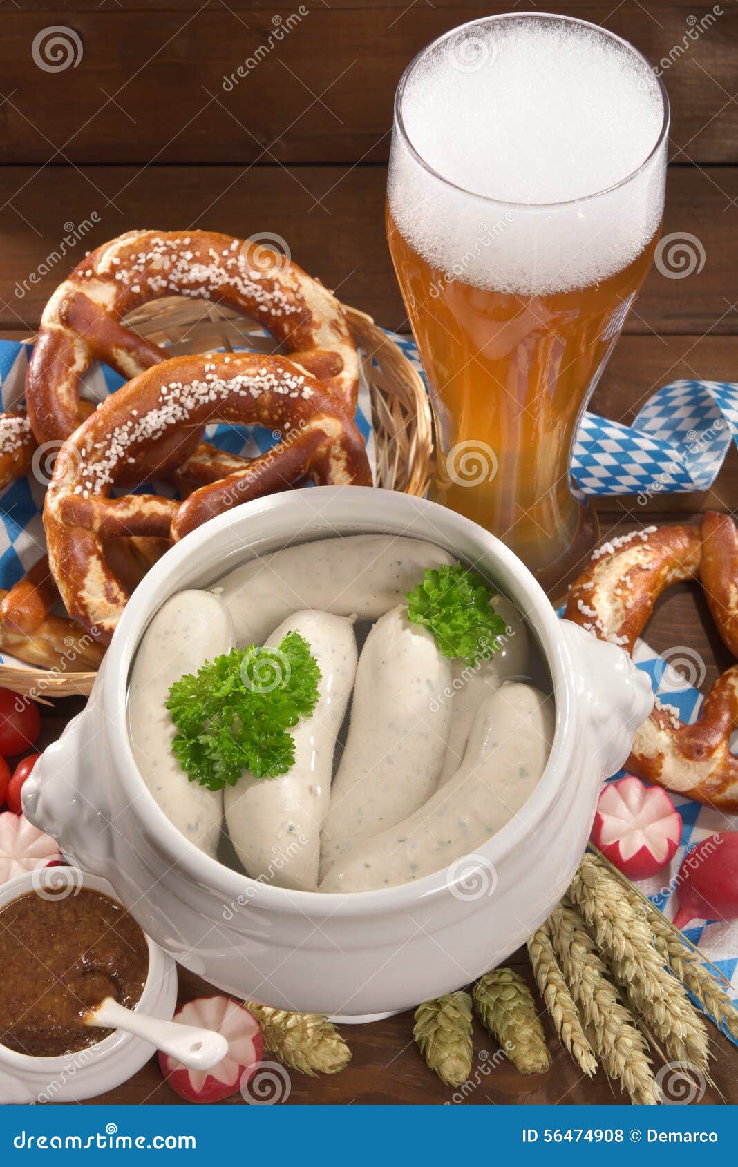 bavarian veal sausage breakfast