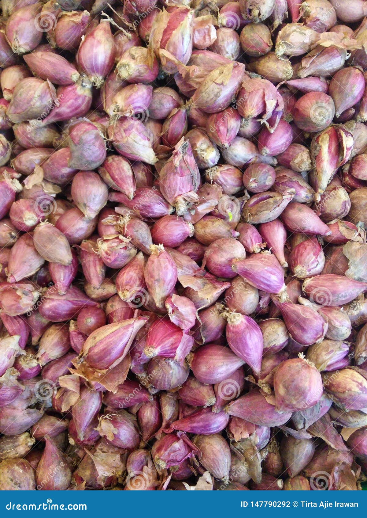 bawang merah or red onion on a market
