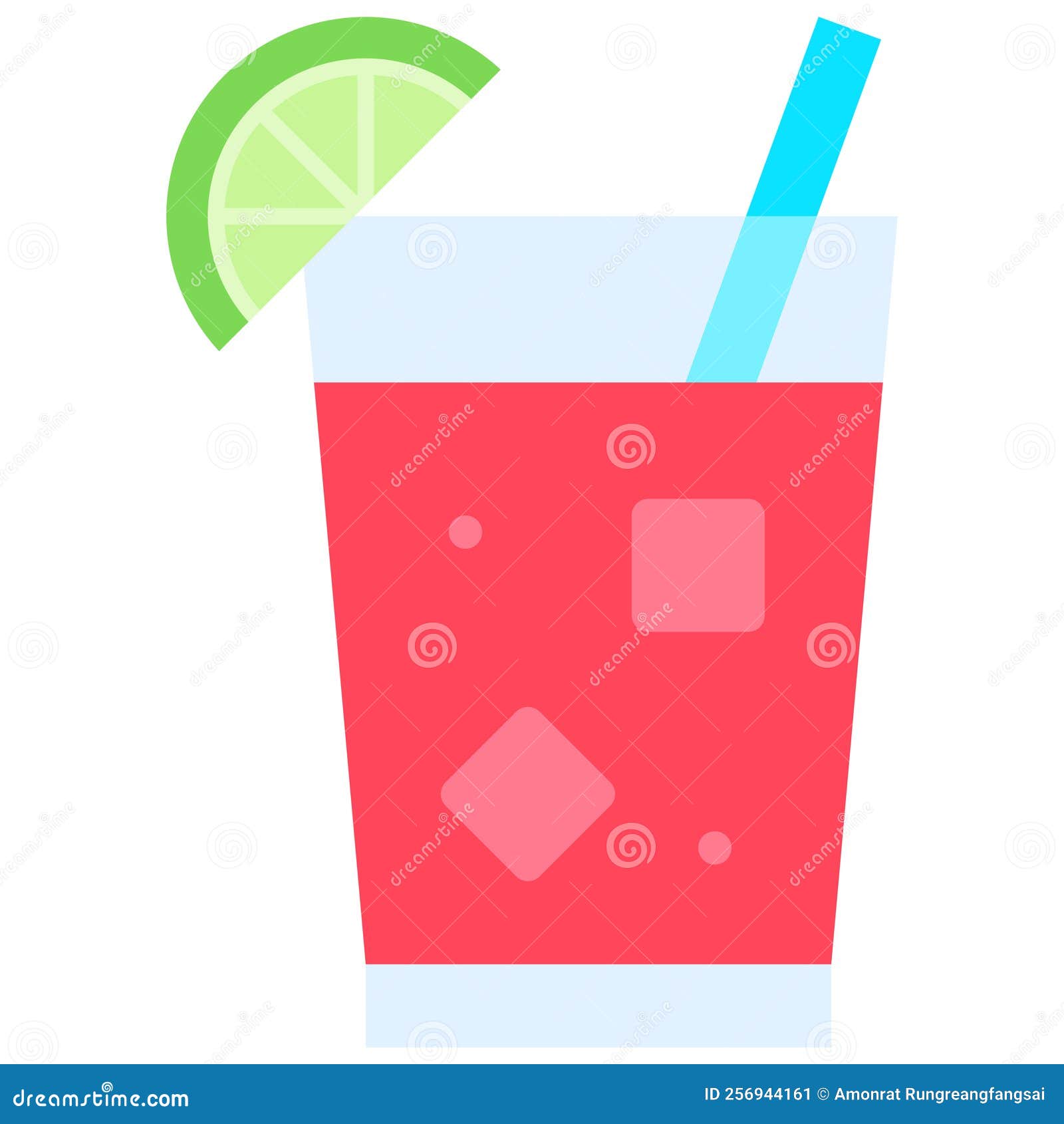 Bay Breeze Cocktail Icon, Alcoholic Mixed Drink Vector Stock Vector
