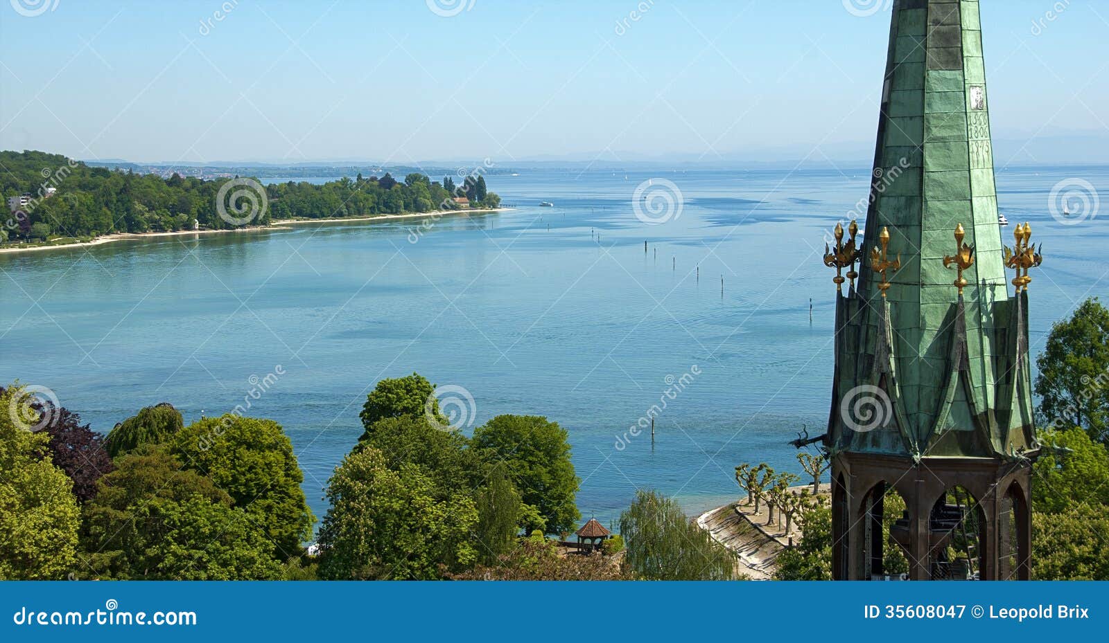 The Bay of Constance, Lake Constance Stock Image Image of church, blue 35608047