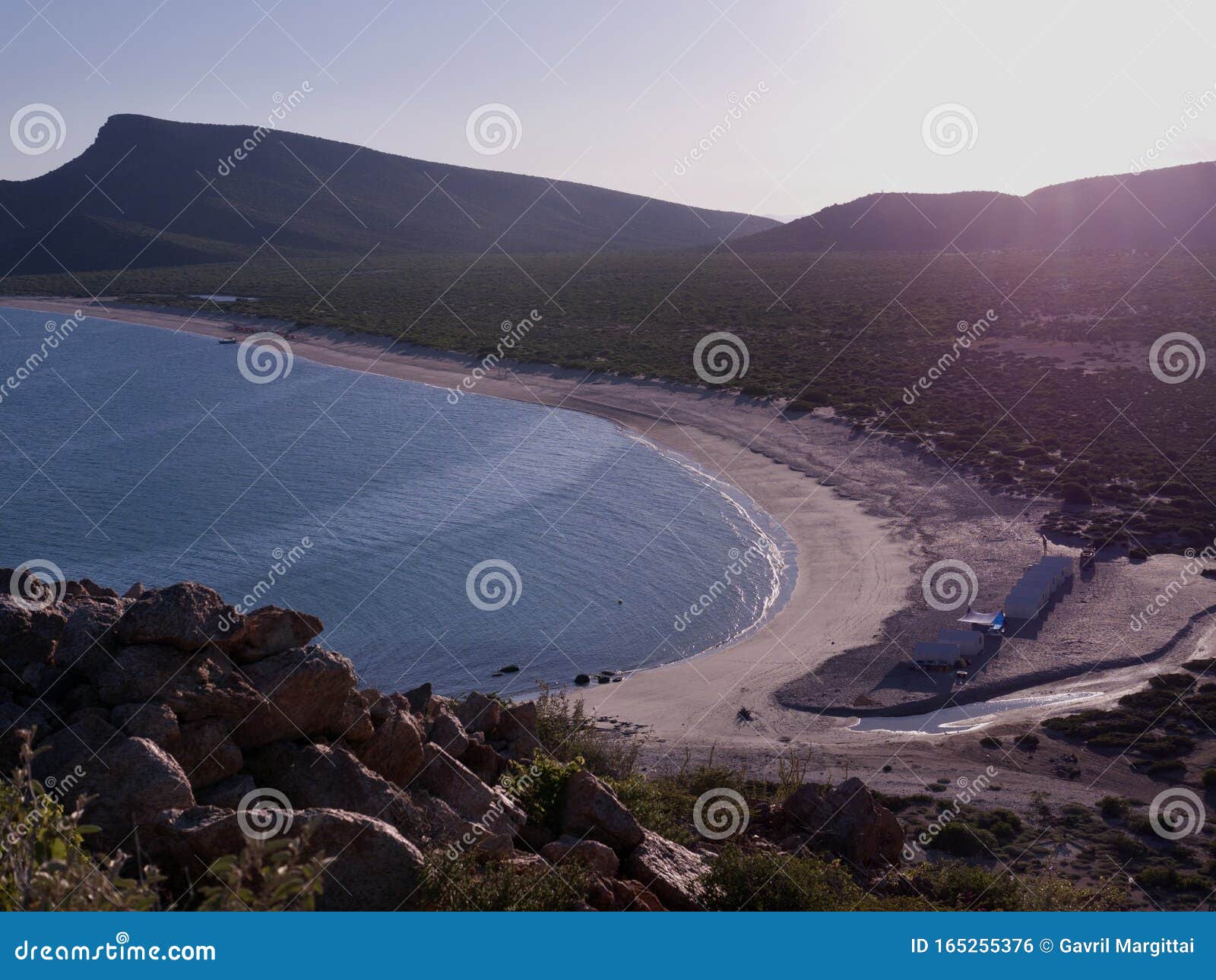 bay at espiritu santo island in sea of cortez