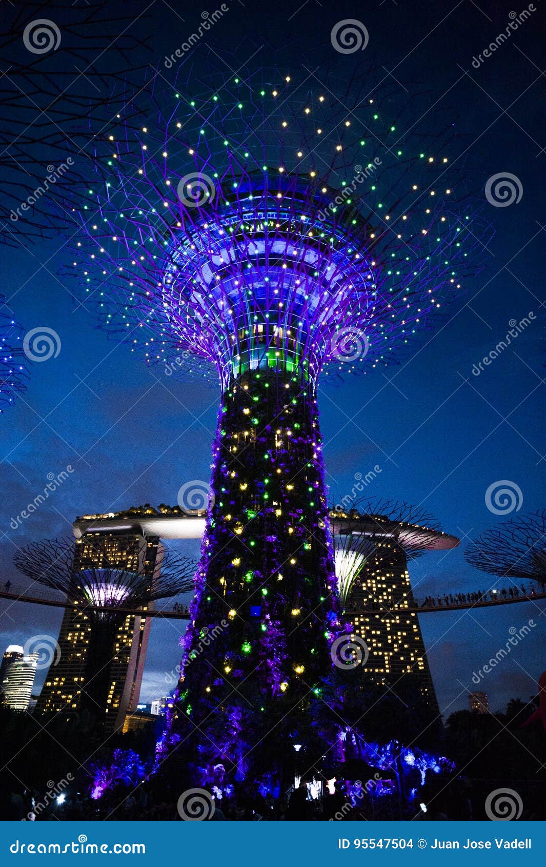 Bay gardens Singapur editorial stock image. Image of colorful 95547504