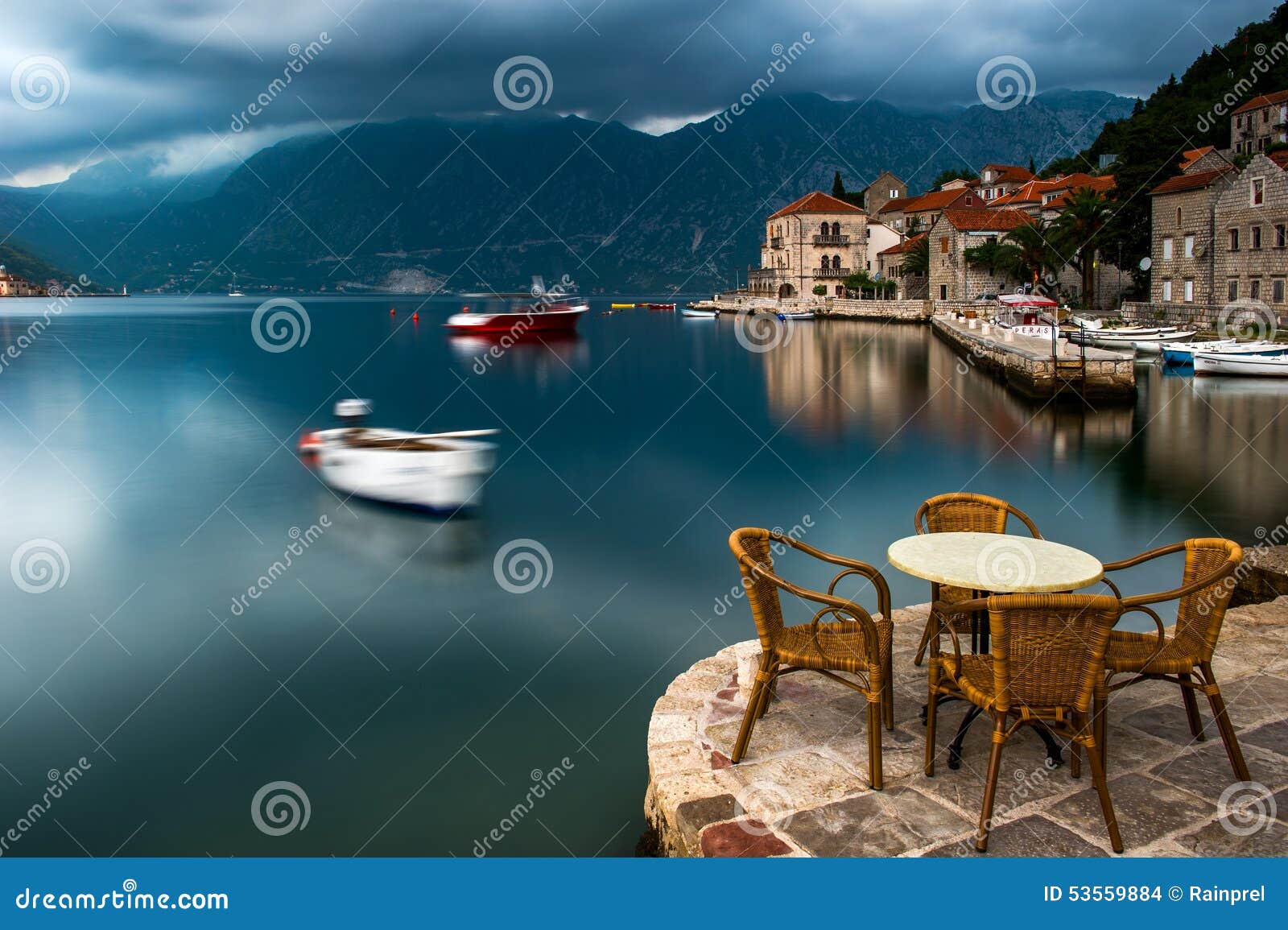 bay of kotor in perast, montenegro