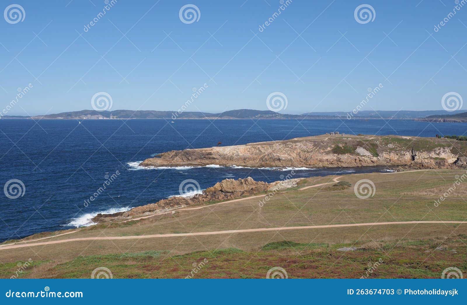 Bay Near a Coruna City in Galicia District of Spain Stock Image - Image