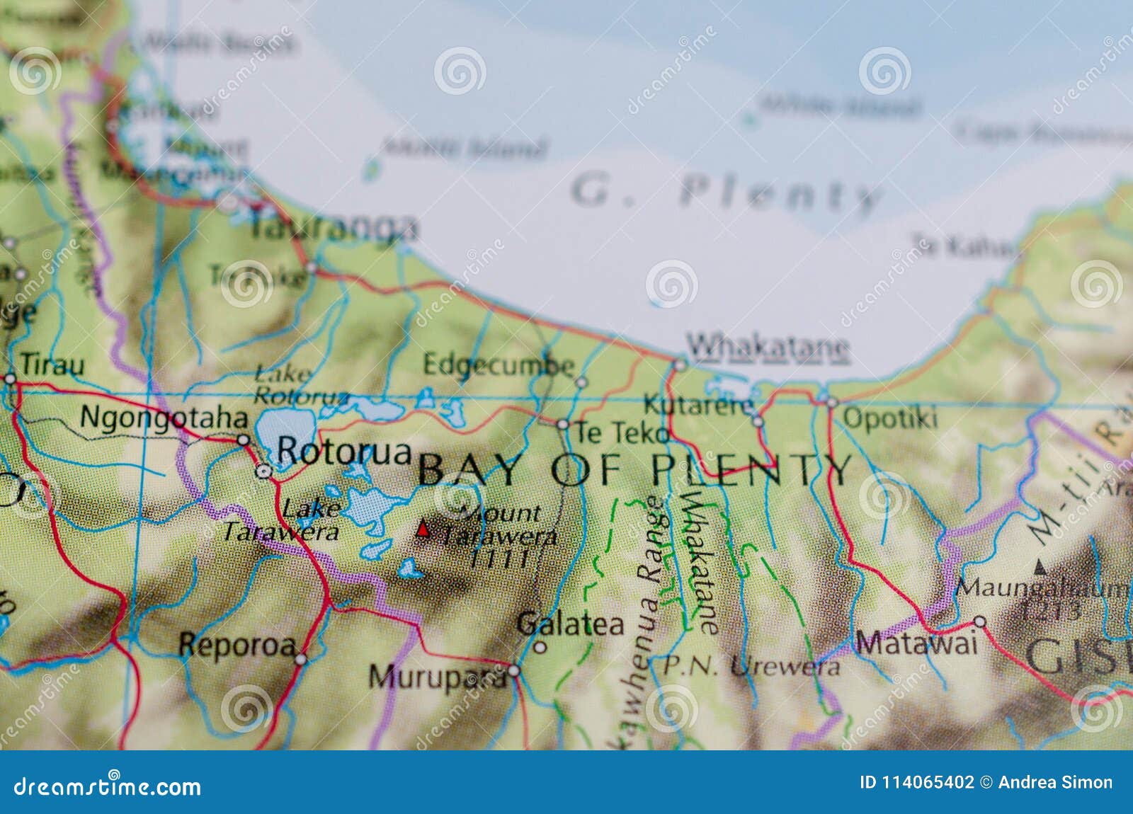 Bay of plenty on map stock photo. Image of coast, close 114065402