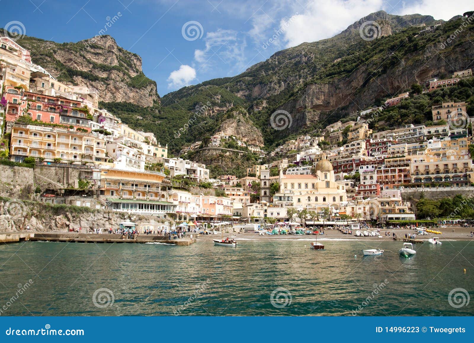 Positano, Italy Along The Stunning Amalfi Coast. Royalty-Free Stock ...