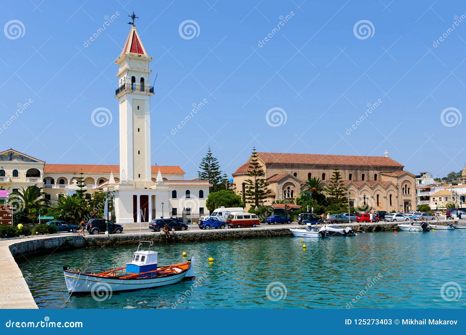 Bay of Zante Town on Zakynthos Island, Greece Editorial Stock Photo