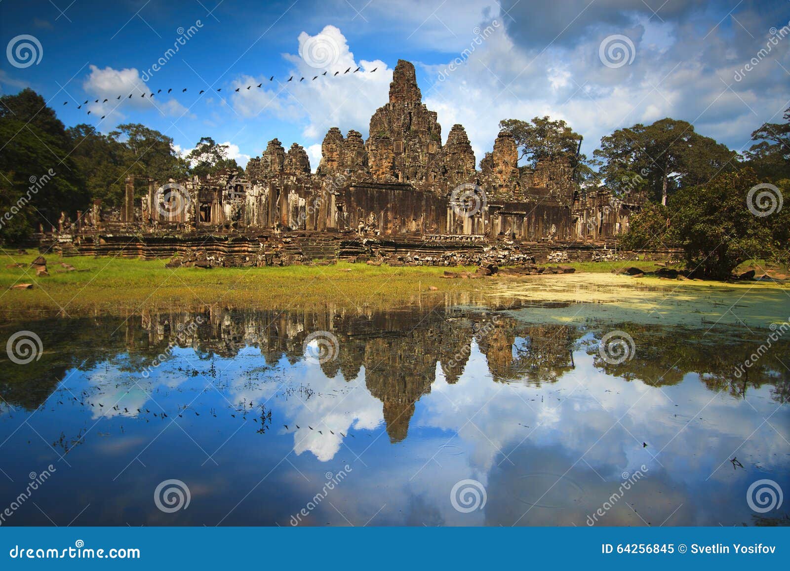 bayon temple in siem reap, cambodia.