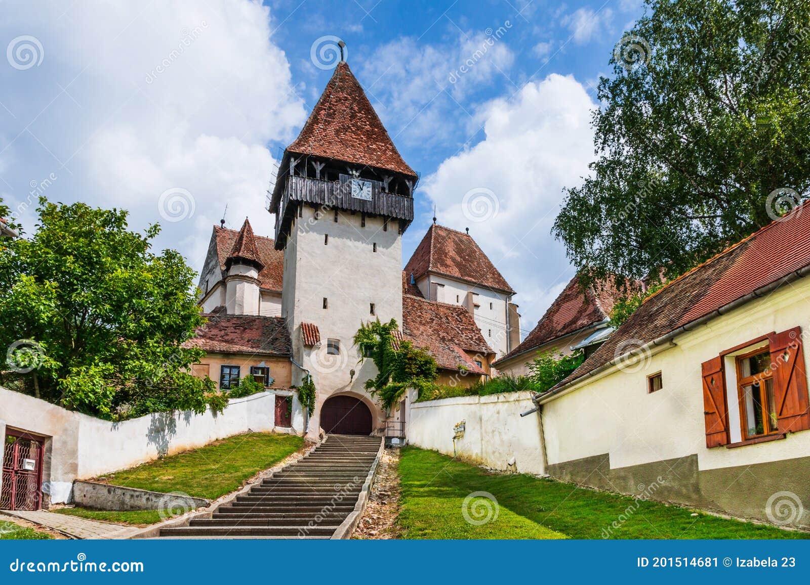 bazna, transylvania, romania.fortified saxon church.