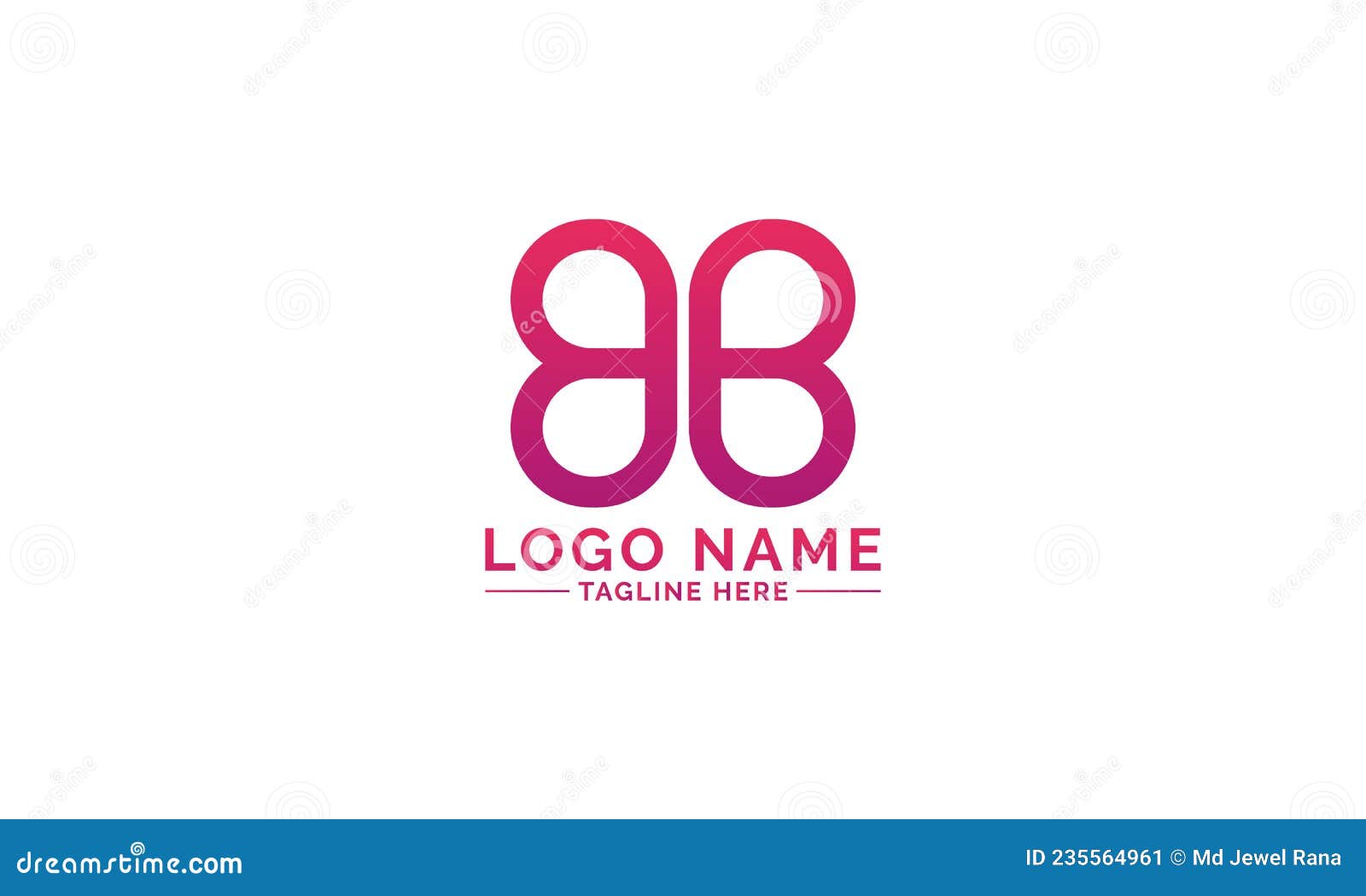 bb logo letter combinations of b and b  template