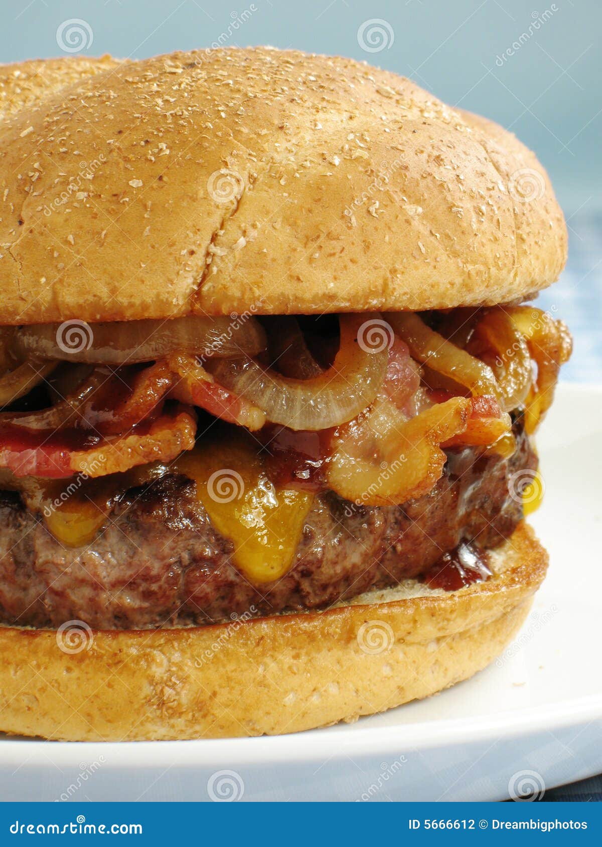 BBQ Bacon Cheeseburger stock photo. Image of barbecue 5666612