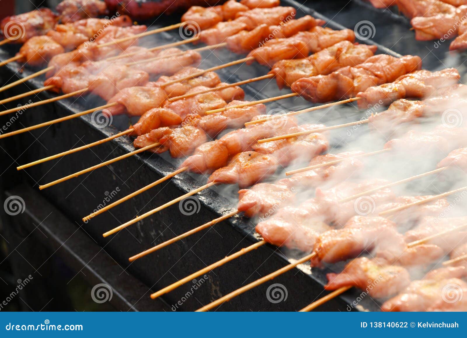 BBQ Chicken on Grill. stock photo. Image of dinner, broil - 138140622