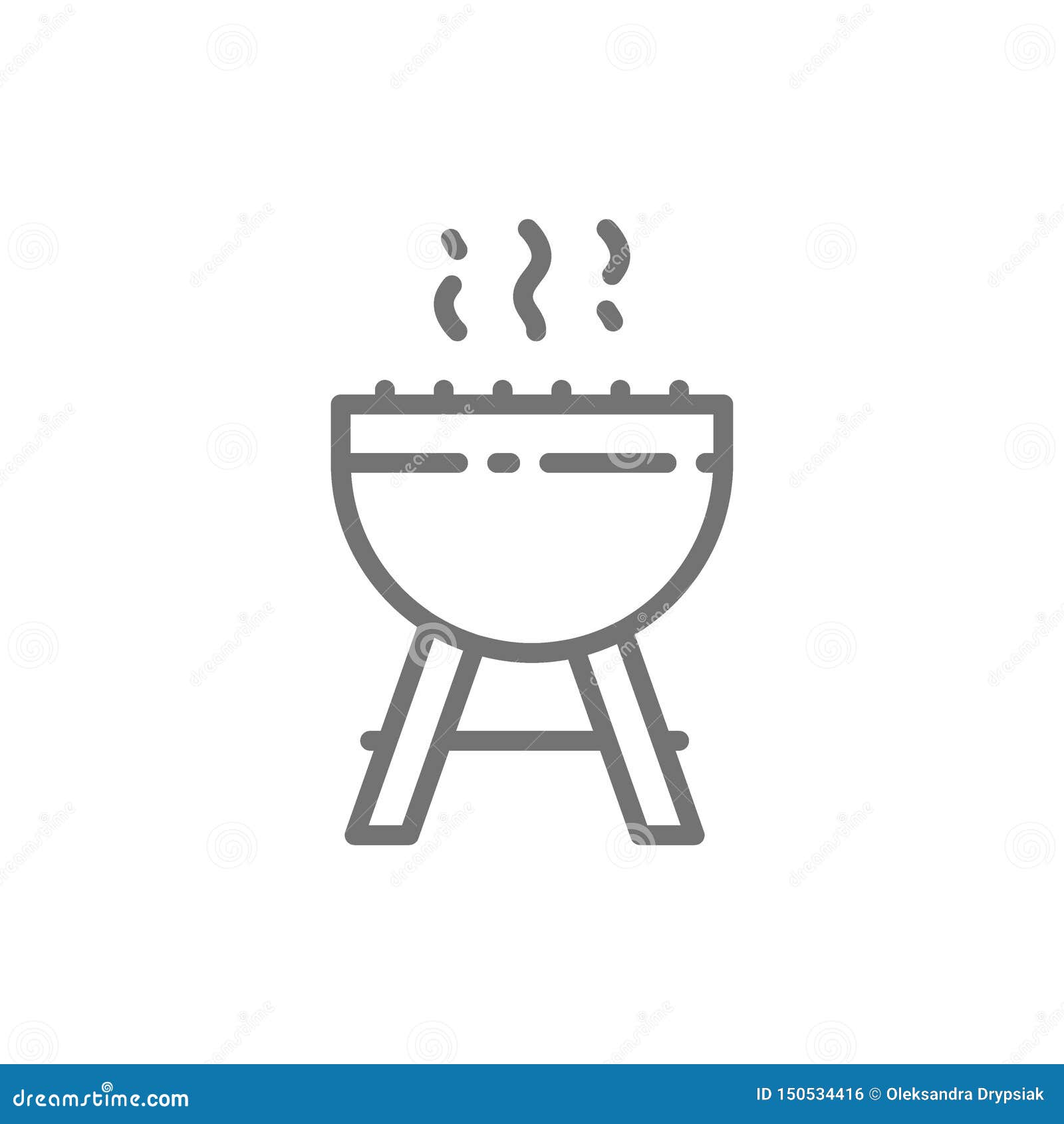 BBQ, Barbecue, Ligne Extérieure Icône De Gril Illustration BBQ, Barbecue, Ligne Extérieure Icône De Gril Illustration