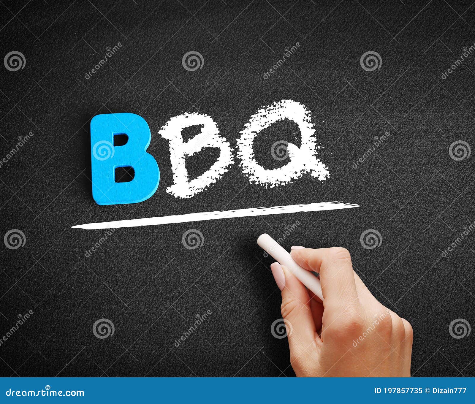 BBQ Barbecue Text on Blackboard Stock Image Image of grilling, fire