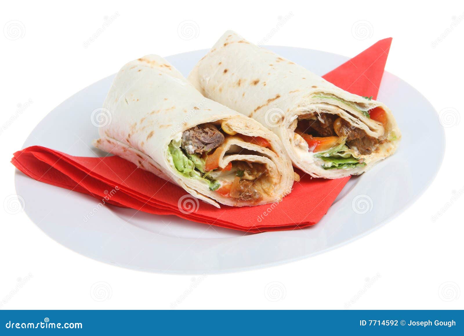 BBQ Beef Wrap stock photo. Image of paper, lunch, meal 7714592