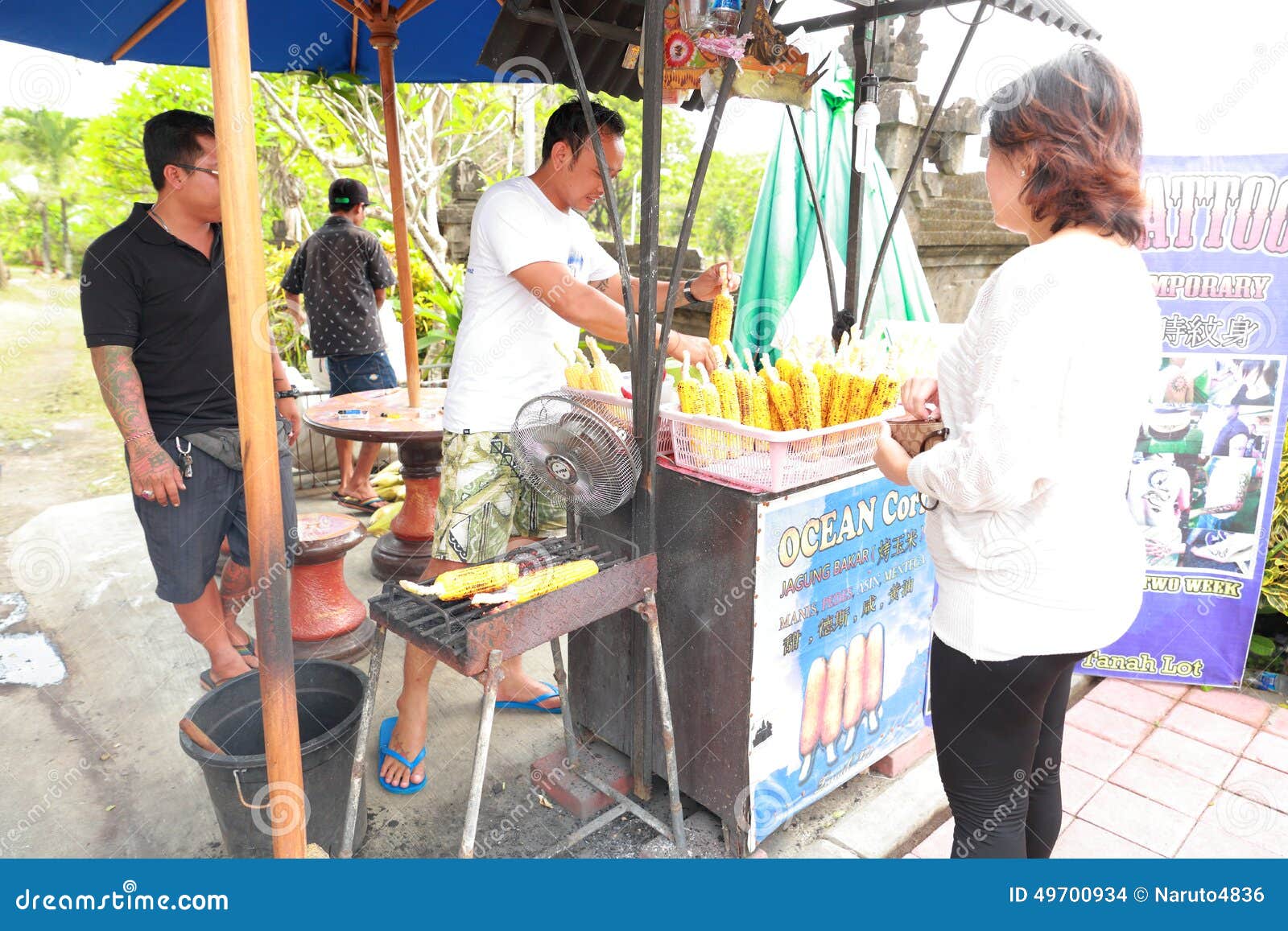 BBQ Corn Seller Bali Indonasia Editorial Stock Image Image of sale, market 49700934