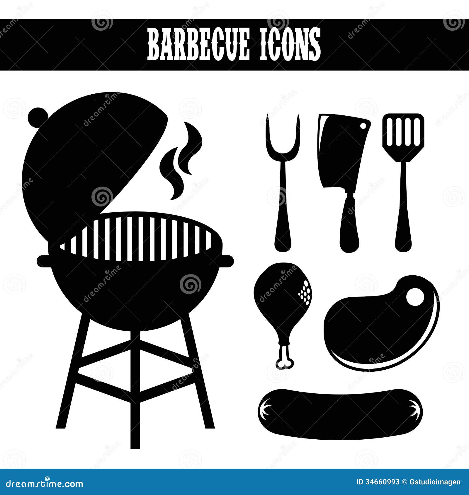 Bbq design stock vector. Illustration of lunch, gourmet 34660993
