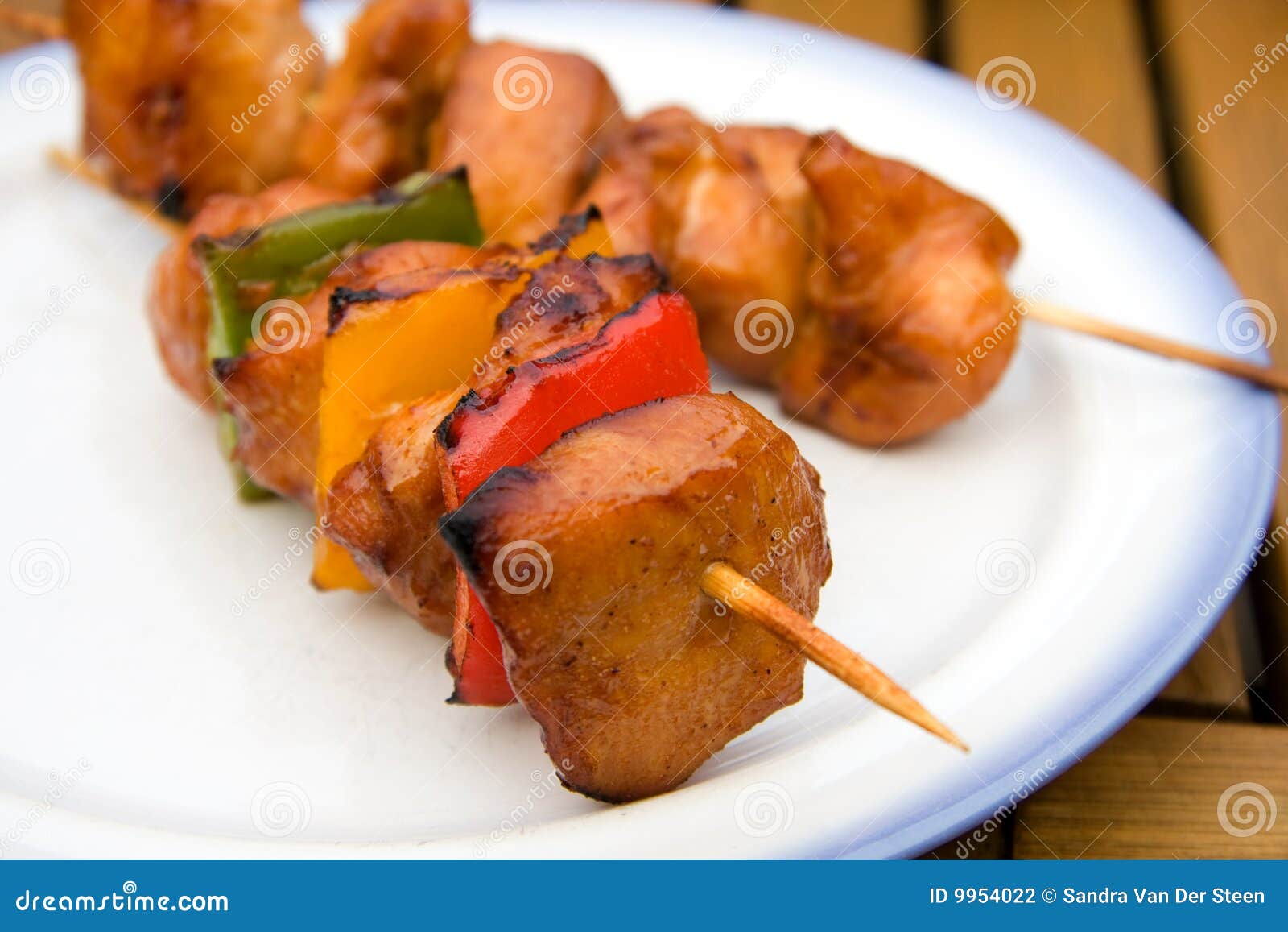 BbqFleisch mit Paprika stockfoto. Bild von platte, mahlzeit 9954022
