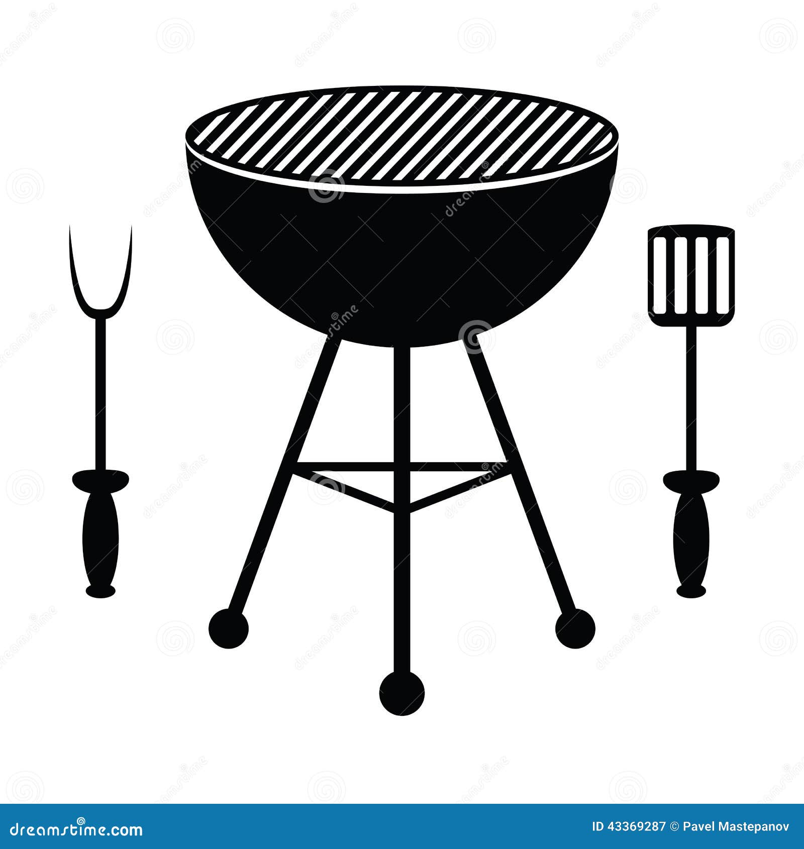 Spis aftensmad Malawi krabbe BBQ grill and cutlery stock vector. Illustration of home - 43369287
