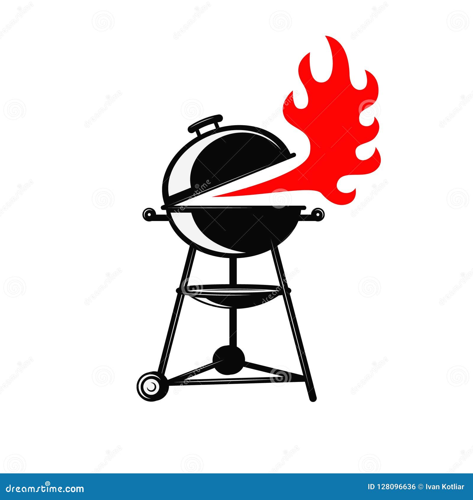 BBQ Grill Illustration on White Background. Design Element for Logo, Label,  Emblem, Sign, Badge Stock Vector - Illustration of background, item:  128096636, image size:1600x1690